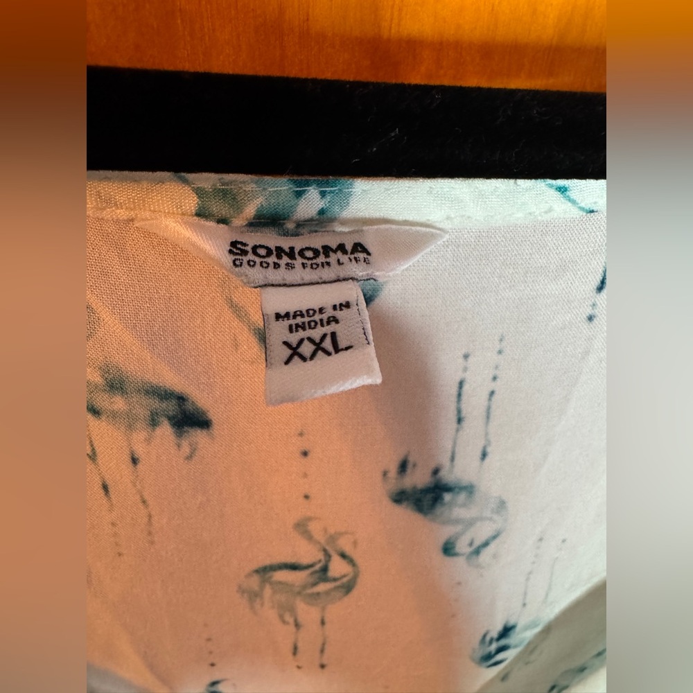 Sonoma White and Blue Flamingo Camisole - Picture 5 of 5